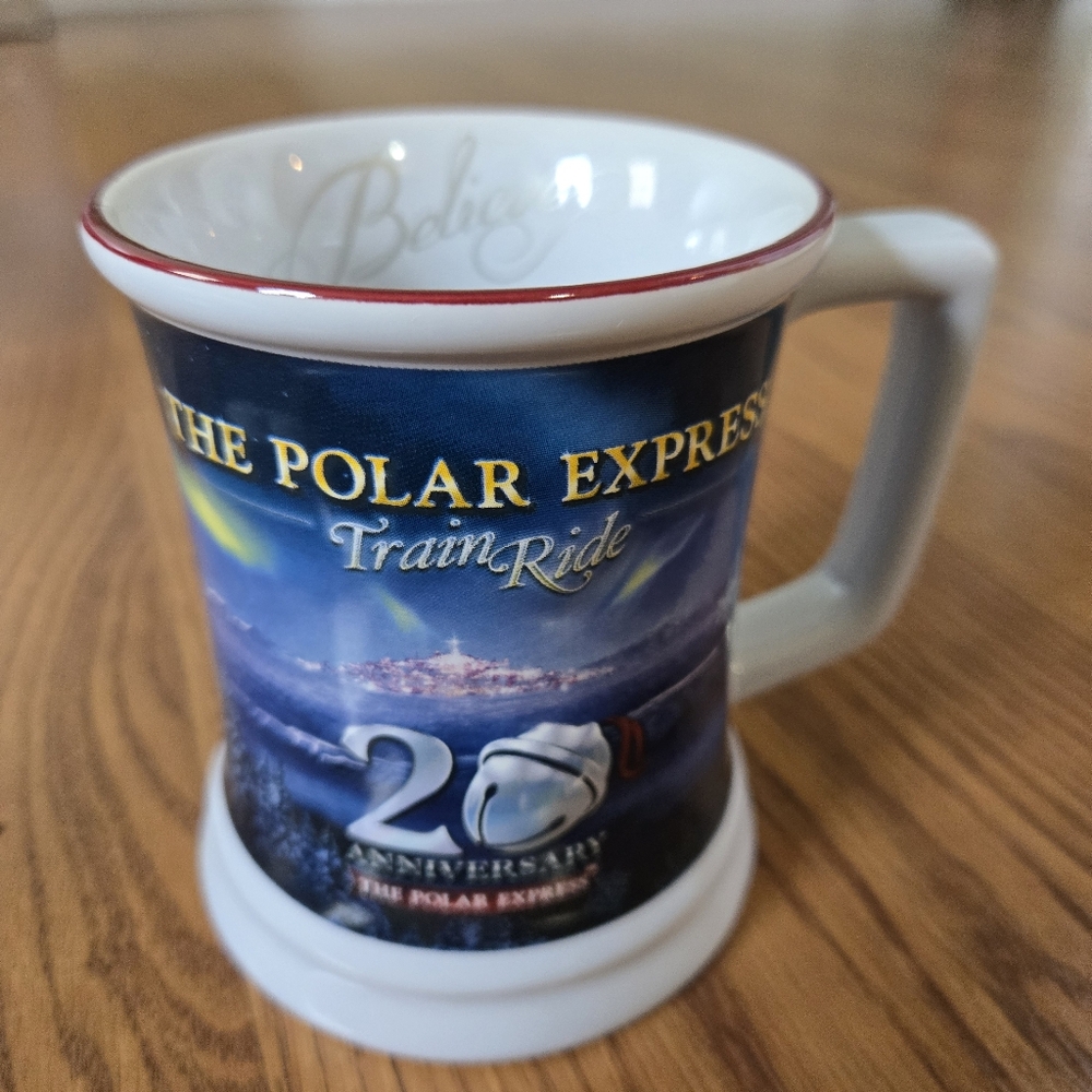 The Polar Express 20th Anniversary Mugs Set 4 Hot Cups Ceramic New